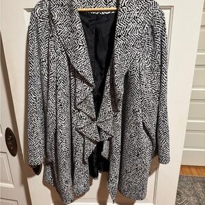Calvin Klein Black and White Patterned Blazer